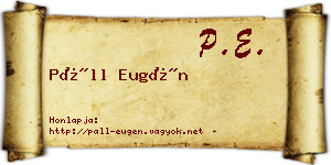 Páll Eugén névjegykártya